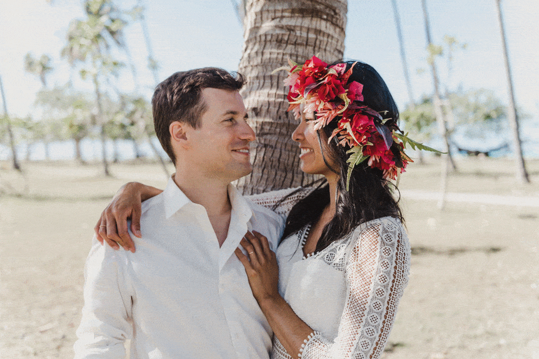 Séance photo Trash the Dress à Moorea