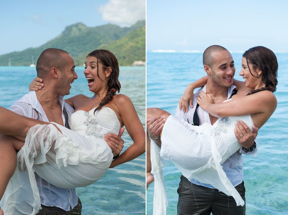 Séance Trash The Dress Sofitel Moorea - Plage de Temae
