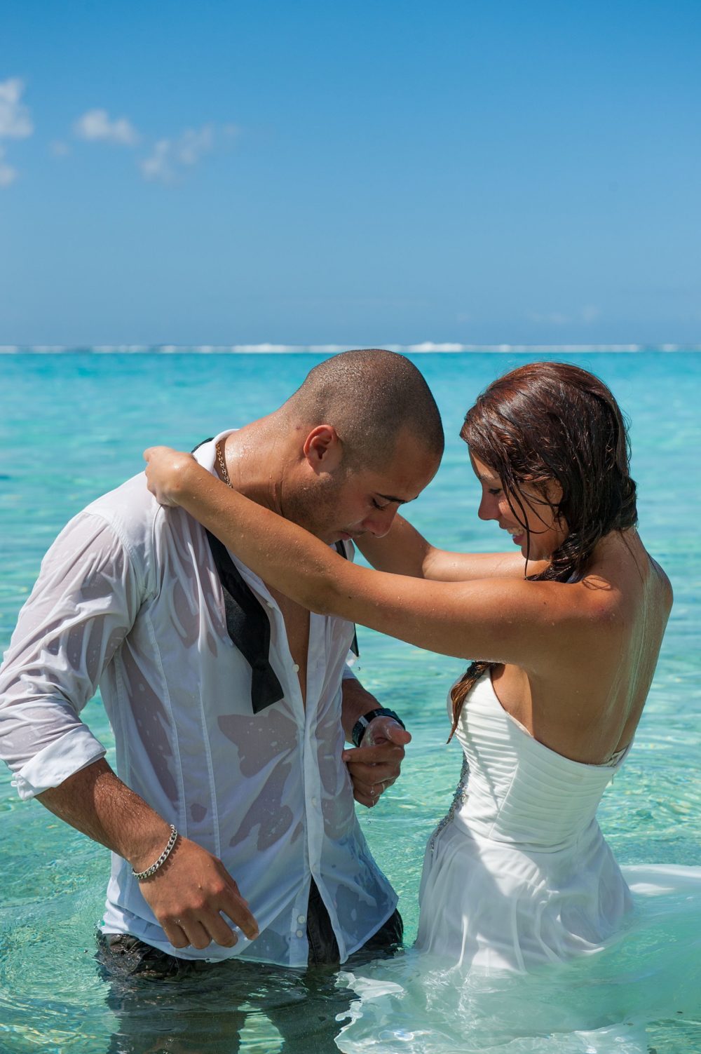 Séance Trash The Dress Sofitel Moorea - Plage de Temae