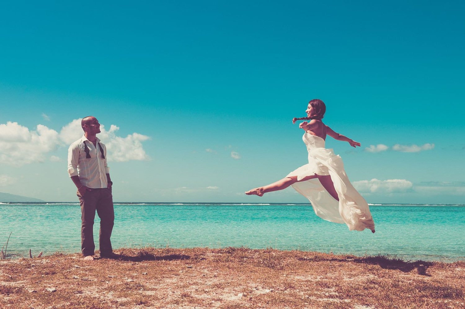 Séance Trash The Dress Sofitel Moorea - Plage de Temae
