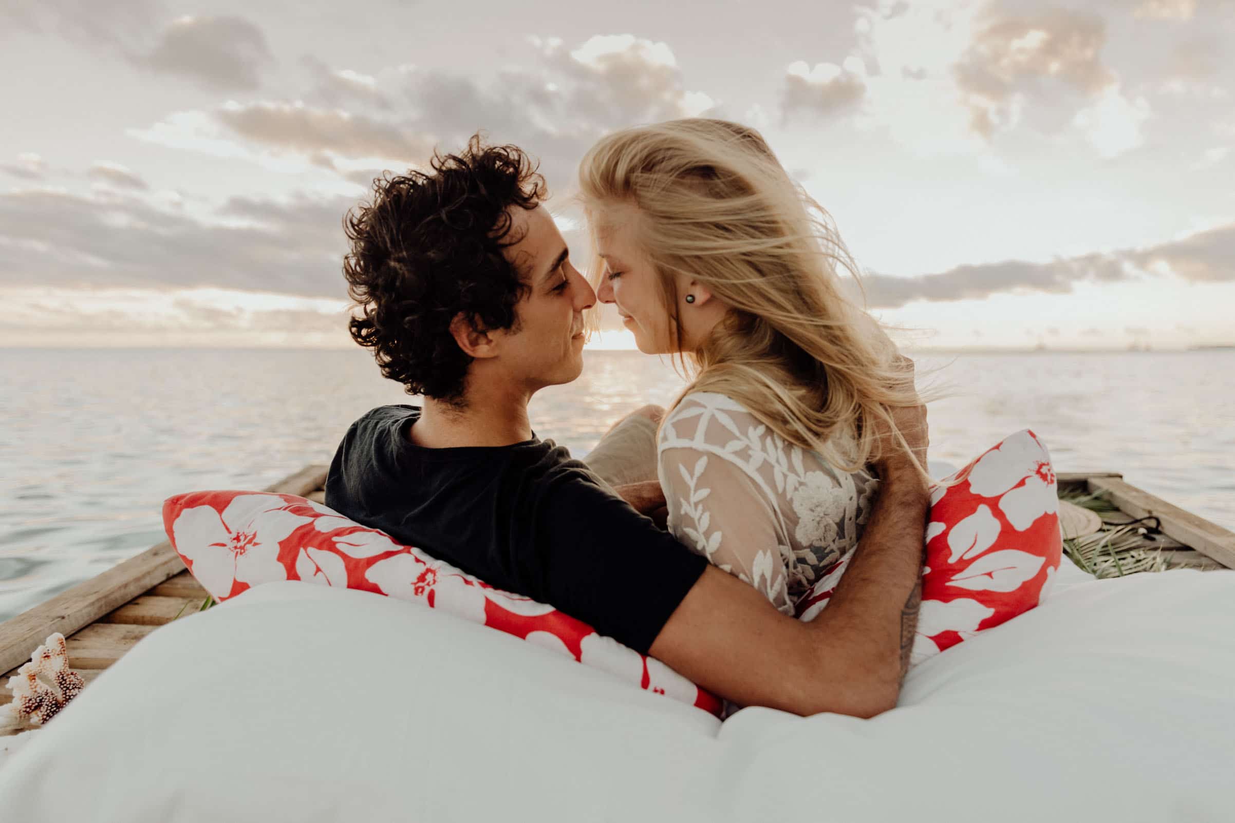 Un lit sur le lagon Moorea