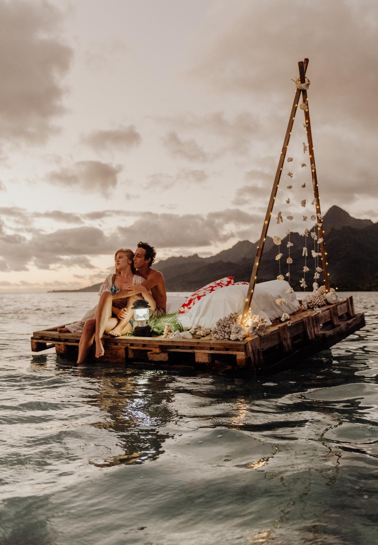 Un lit sur le lagon Moorea