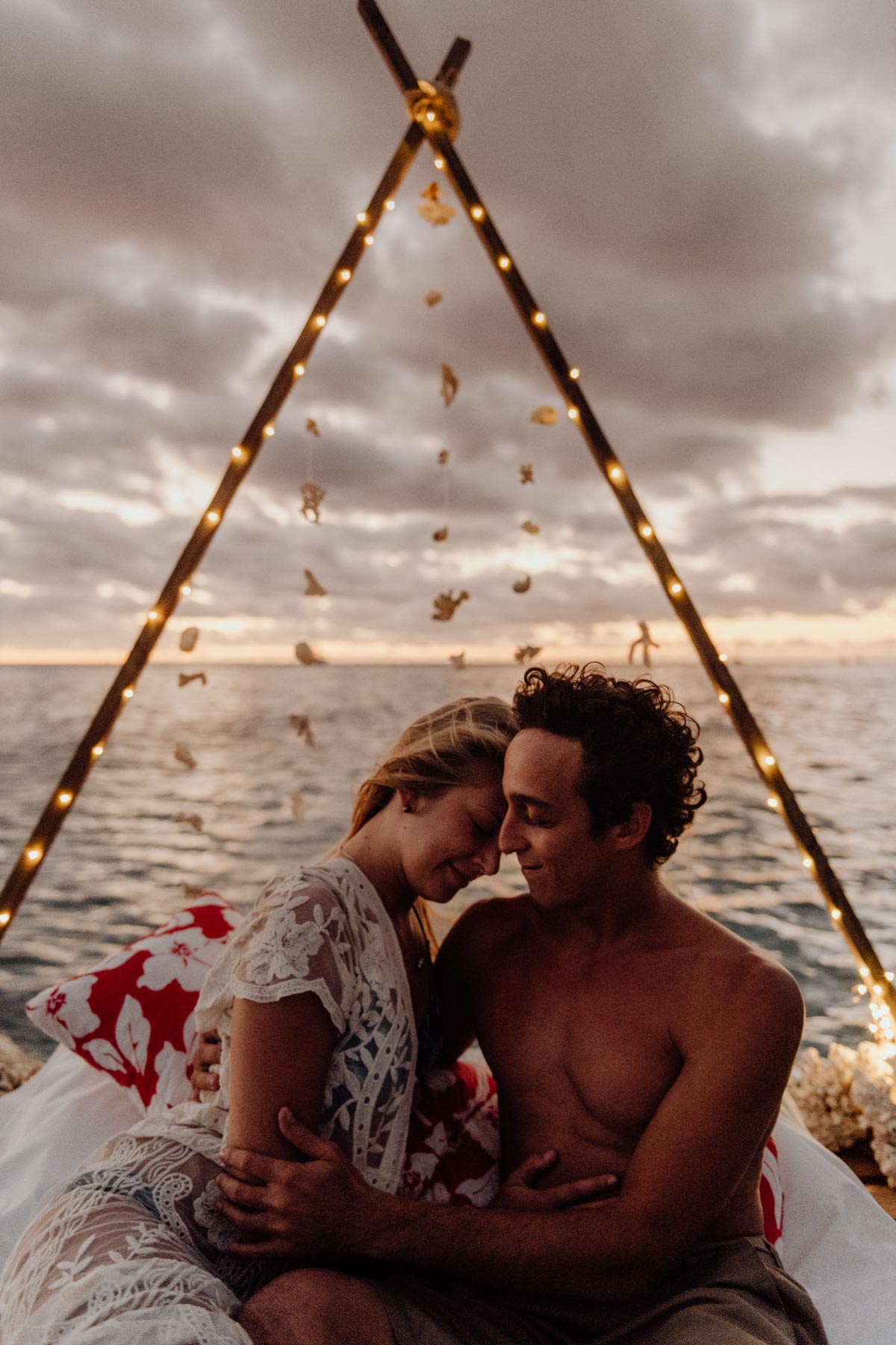 Un lit sur le lagon Moorea