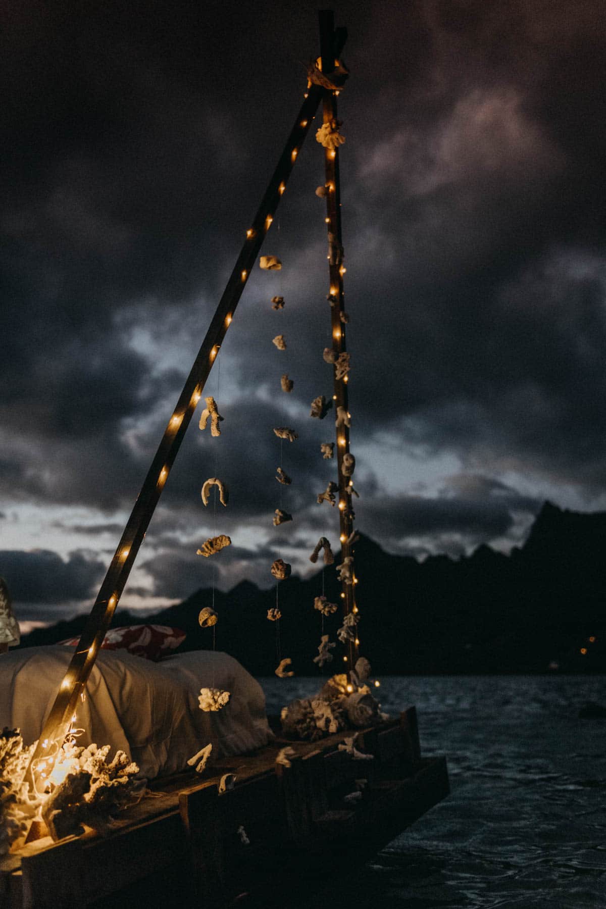 Un lit sur le lagon Moorea