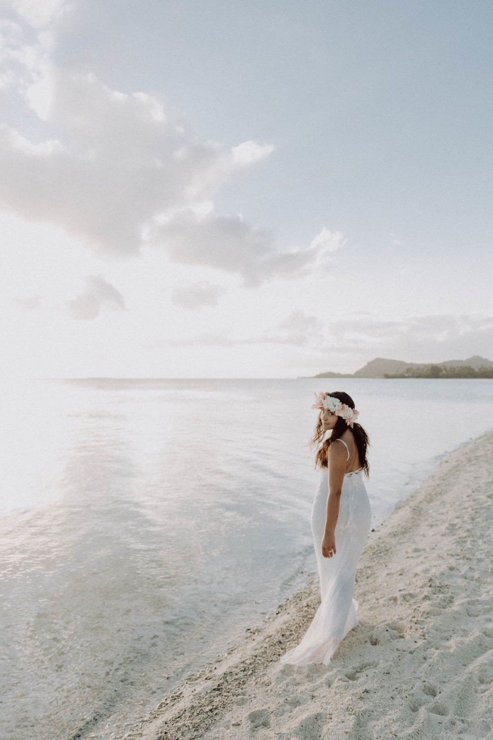 Couple photoshoot Matira Beach Bora Bora