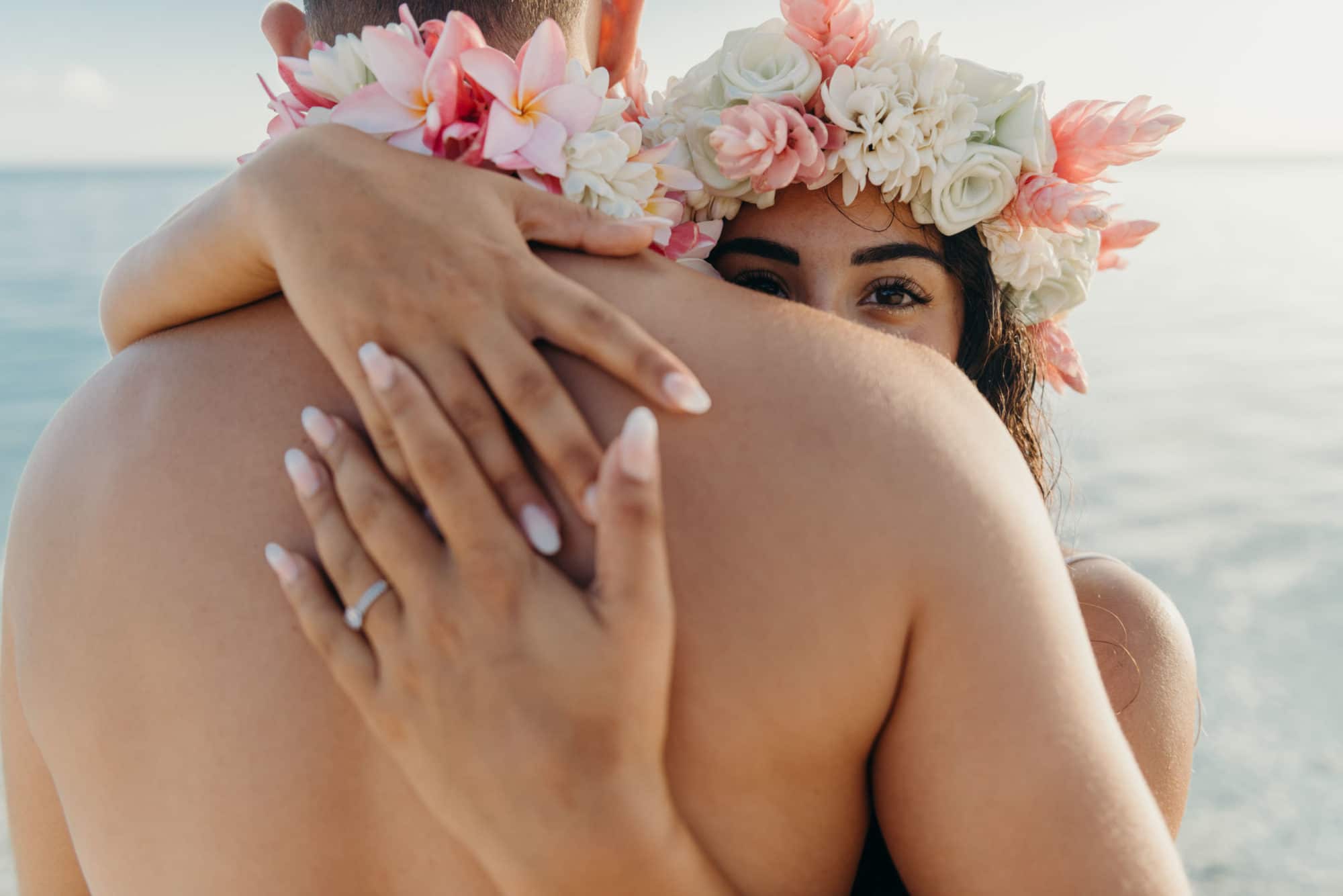 Séance photo couple plage matira bora bora