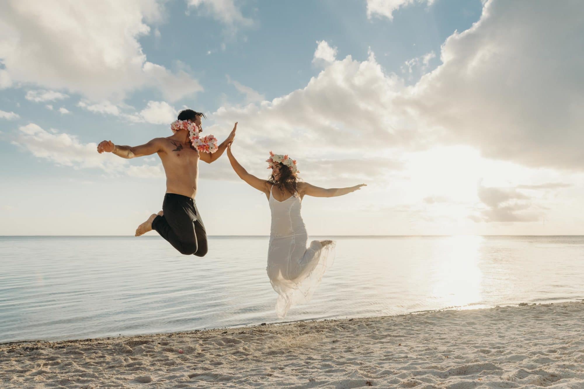 Séance photo couple plage matira bora bora