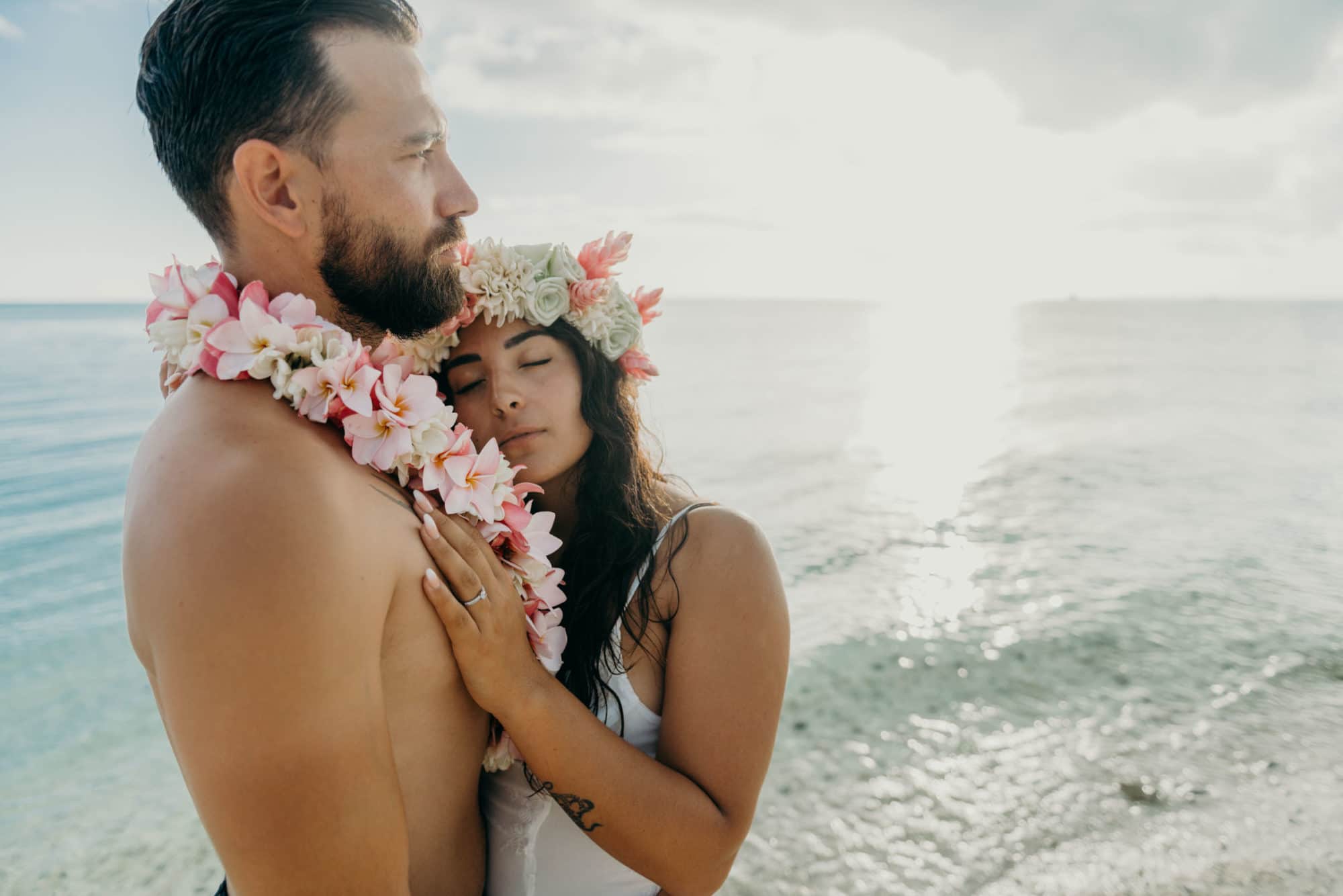 Séance photo couple plage matira bora bora