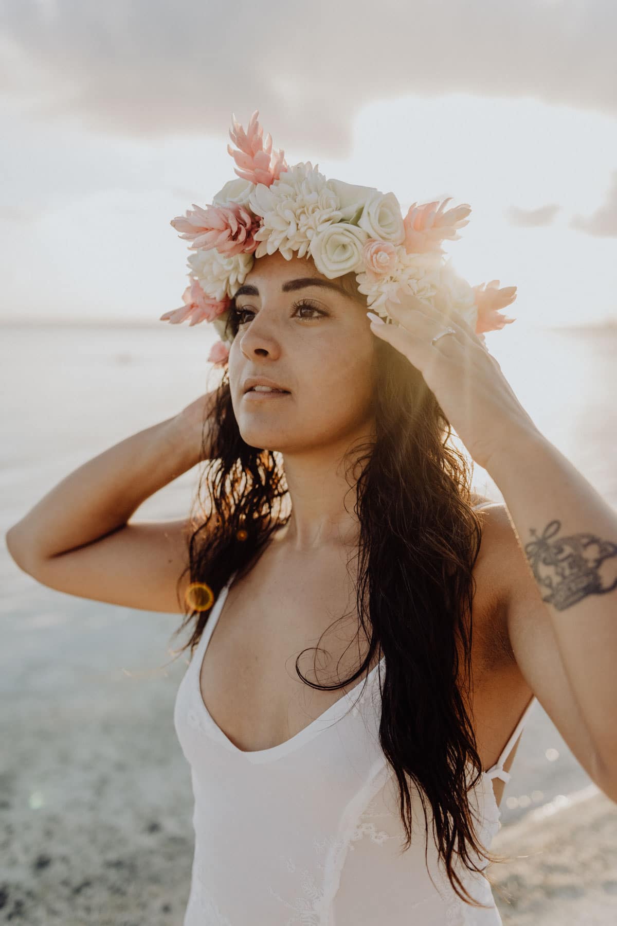 Séance photo couple plage matira bora bora