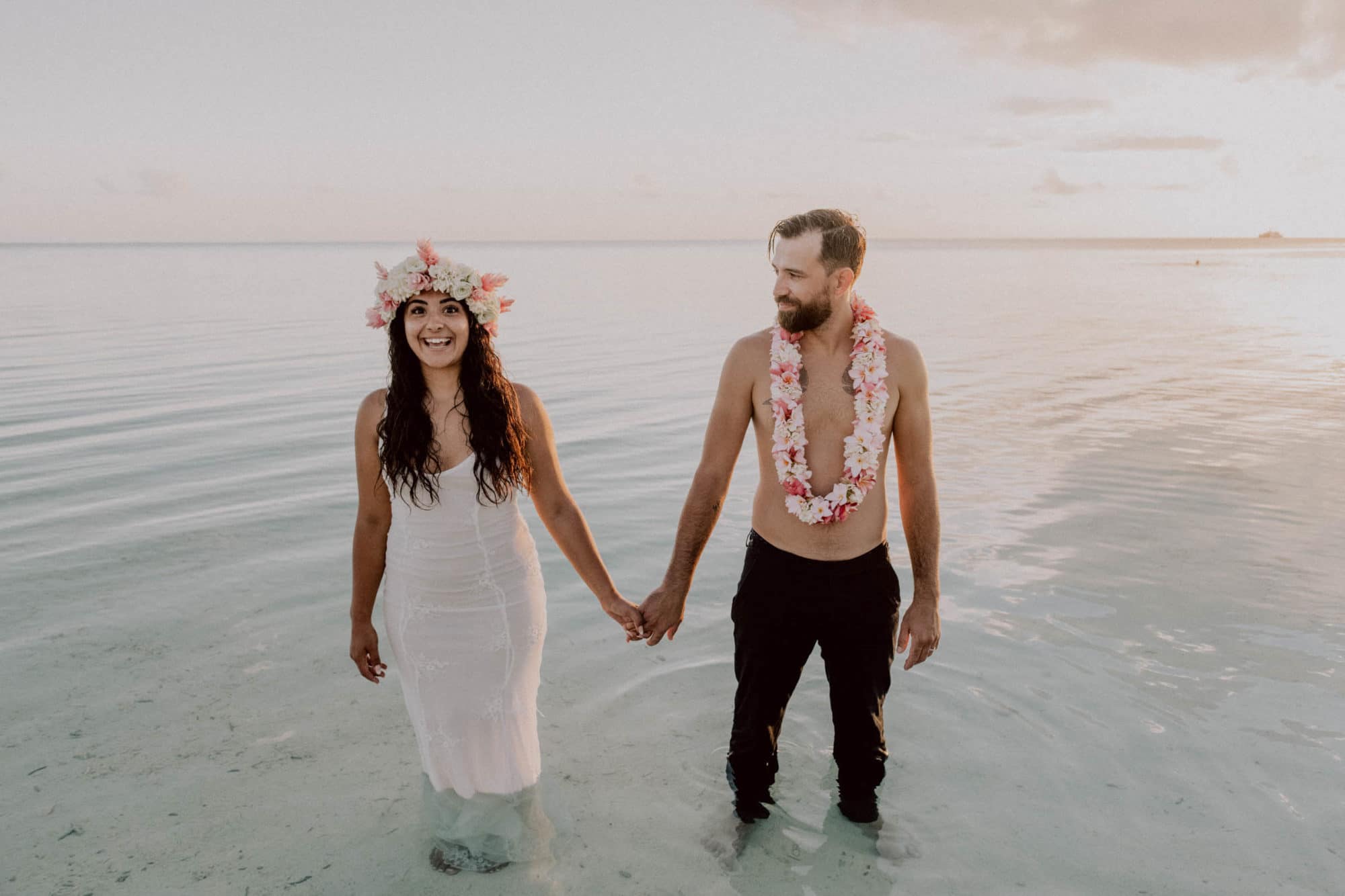 Séance photo couple plage matira bora bora