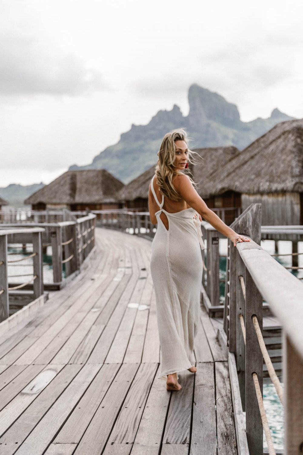 Fashion photoshoot at the Four Seasons Bora Bora