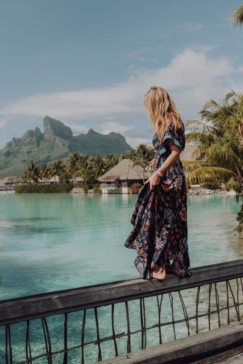 Fashion photoshoot at the Four Seasons Bora Bora
