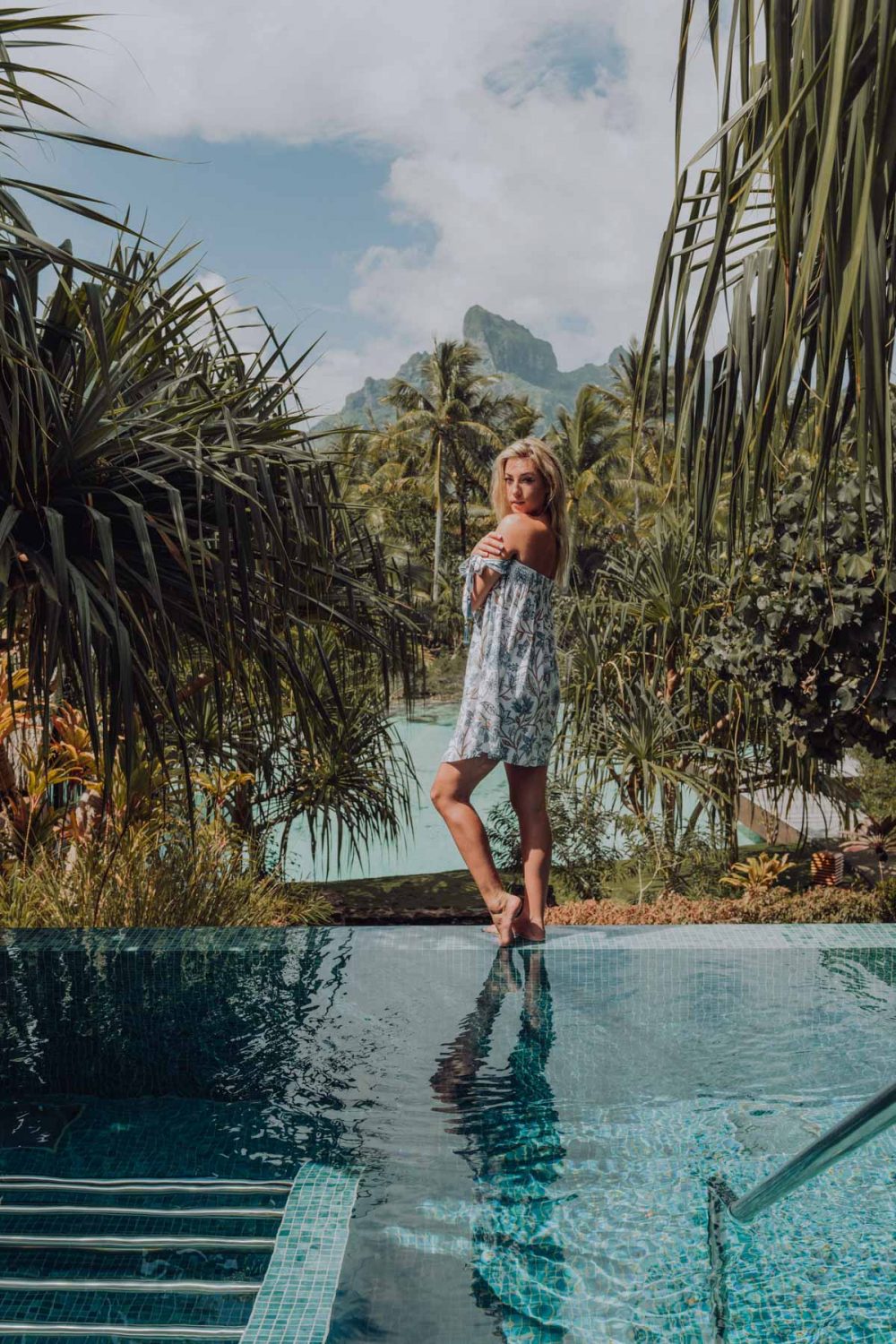 Fashion photoshoot at the Four Seasons Bora Bora