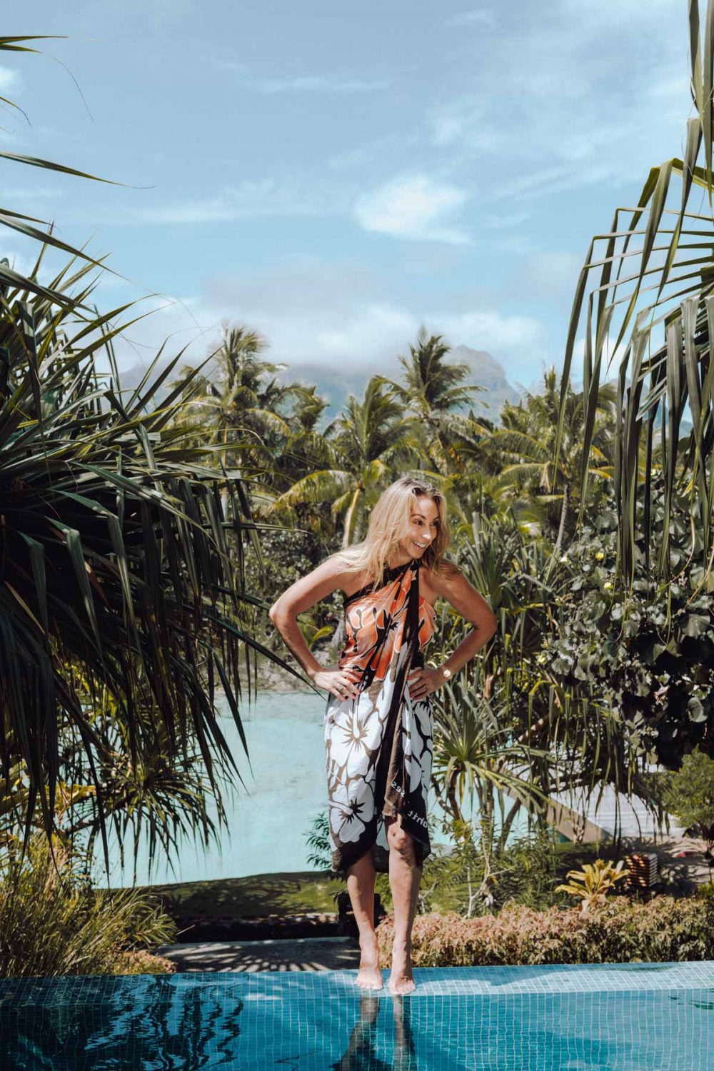 Fashion photoshoot at the Four Seasons Bora Bora