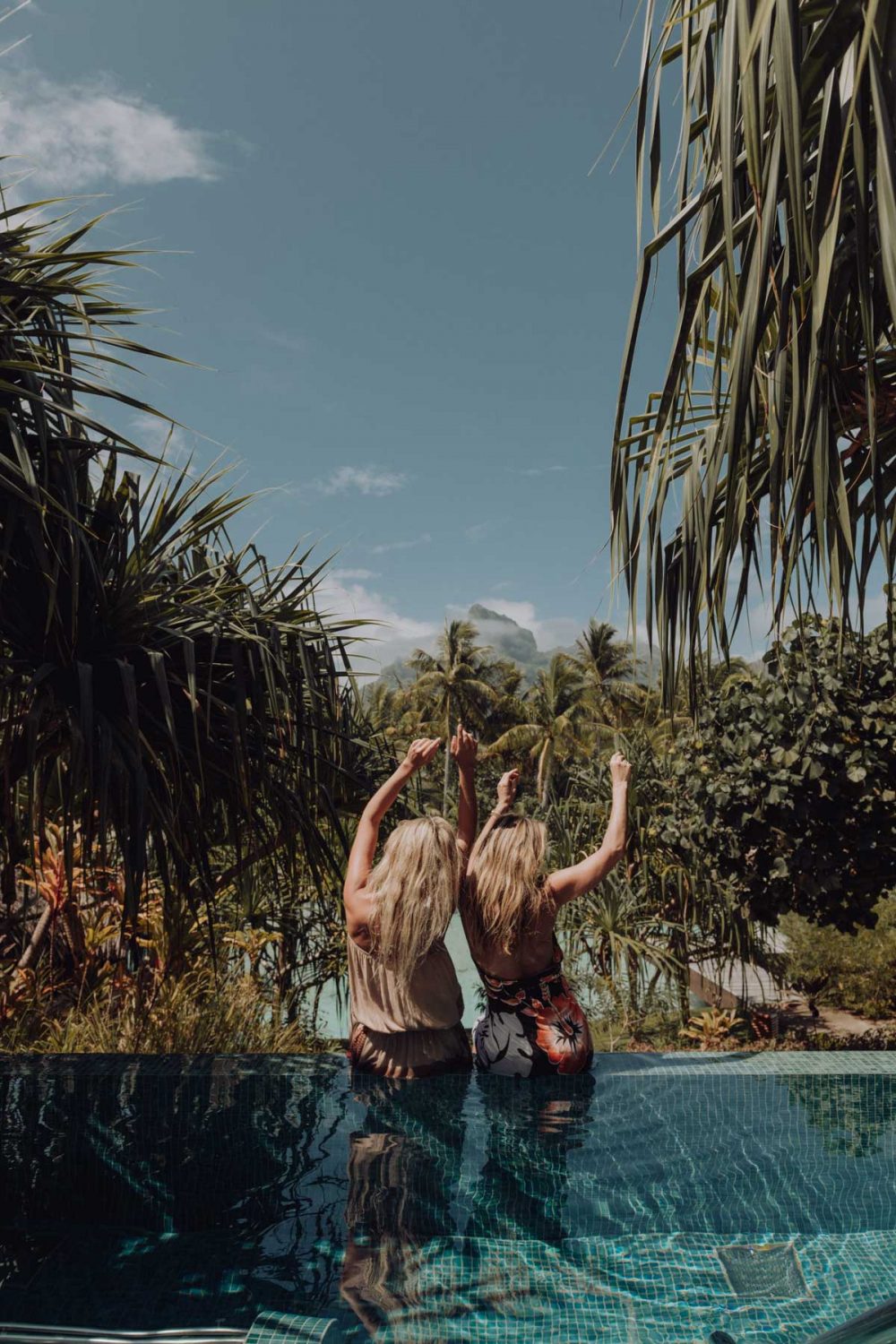 Fashion photoshoot at the Four Seasons Bora Bora