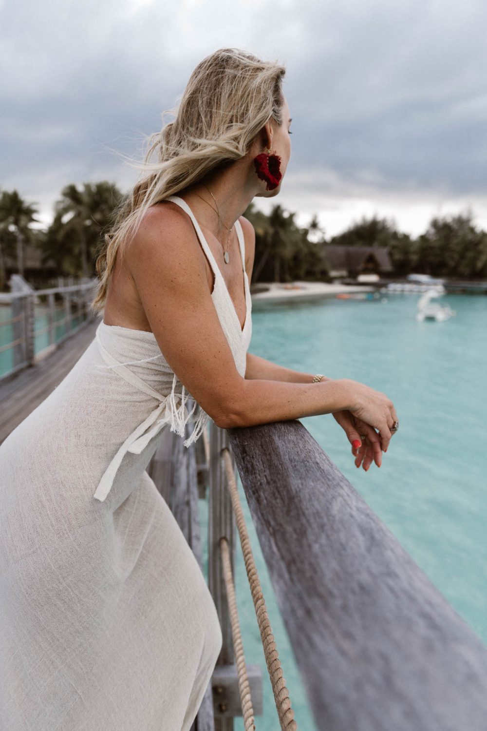 Fashion photoshoot at the Four Seasons Bora Bora