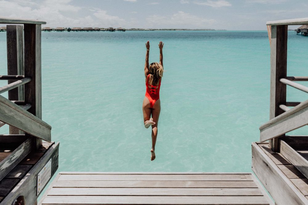 Fashion photoshoot at the Four Seasons Bora Bora