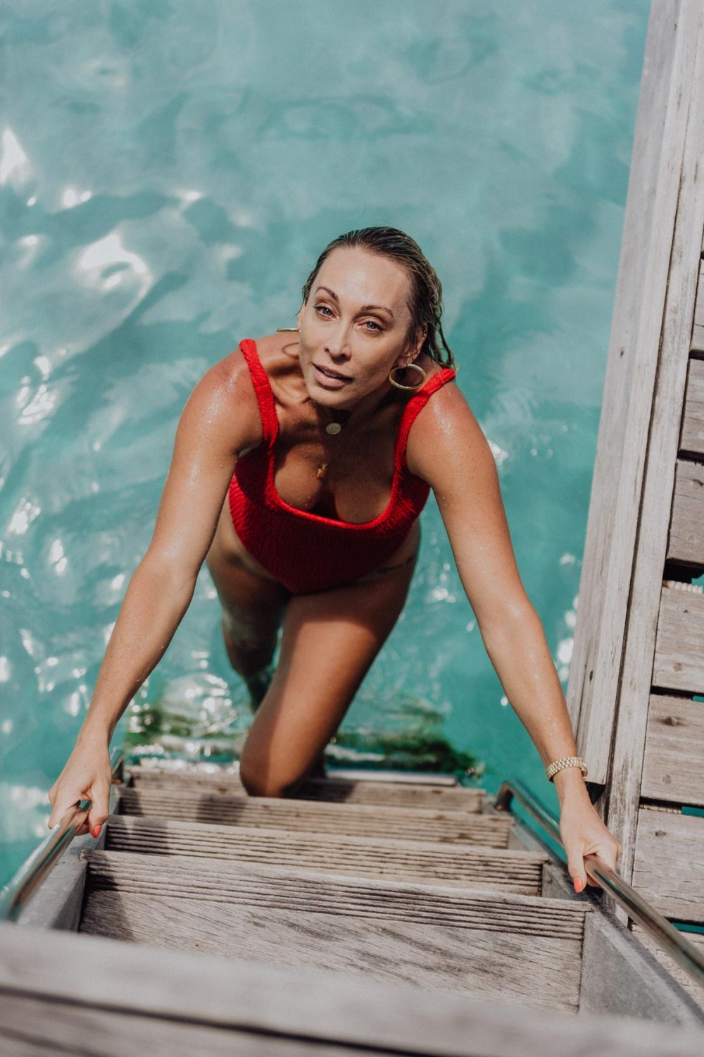 Fashion photoshoot at the Four Seasons Bora Bora