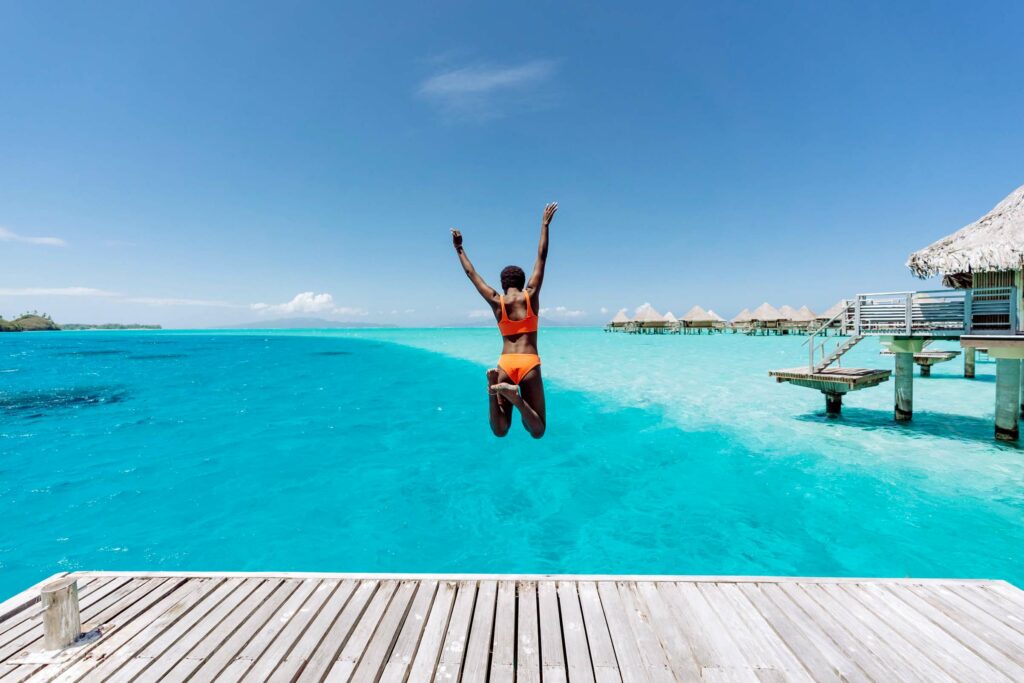 Photoshoot at the Intercontinental Le Moana Bora Bora - Overwater deck